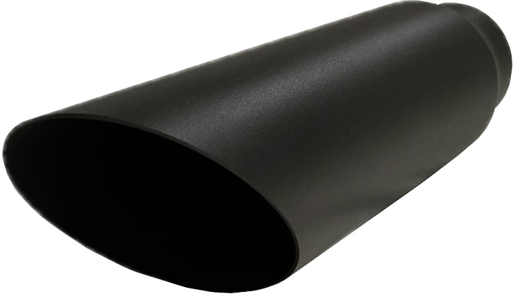 45 Degree Mitre Cut | Black Powder Coated Exhaust Tip